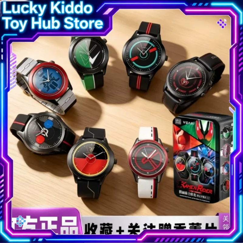

Кварцевые наручные часы Ldcx Kamen Rider Co Branded с люминесцентным циферблатом, кожаным ремешком, водонепроницаемые, в стиле Куга, подарок для фанатов аниме и коллекционеров