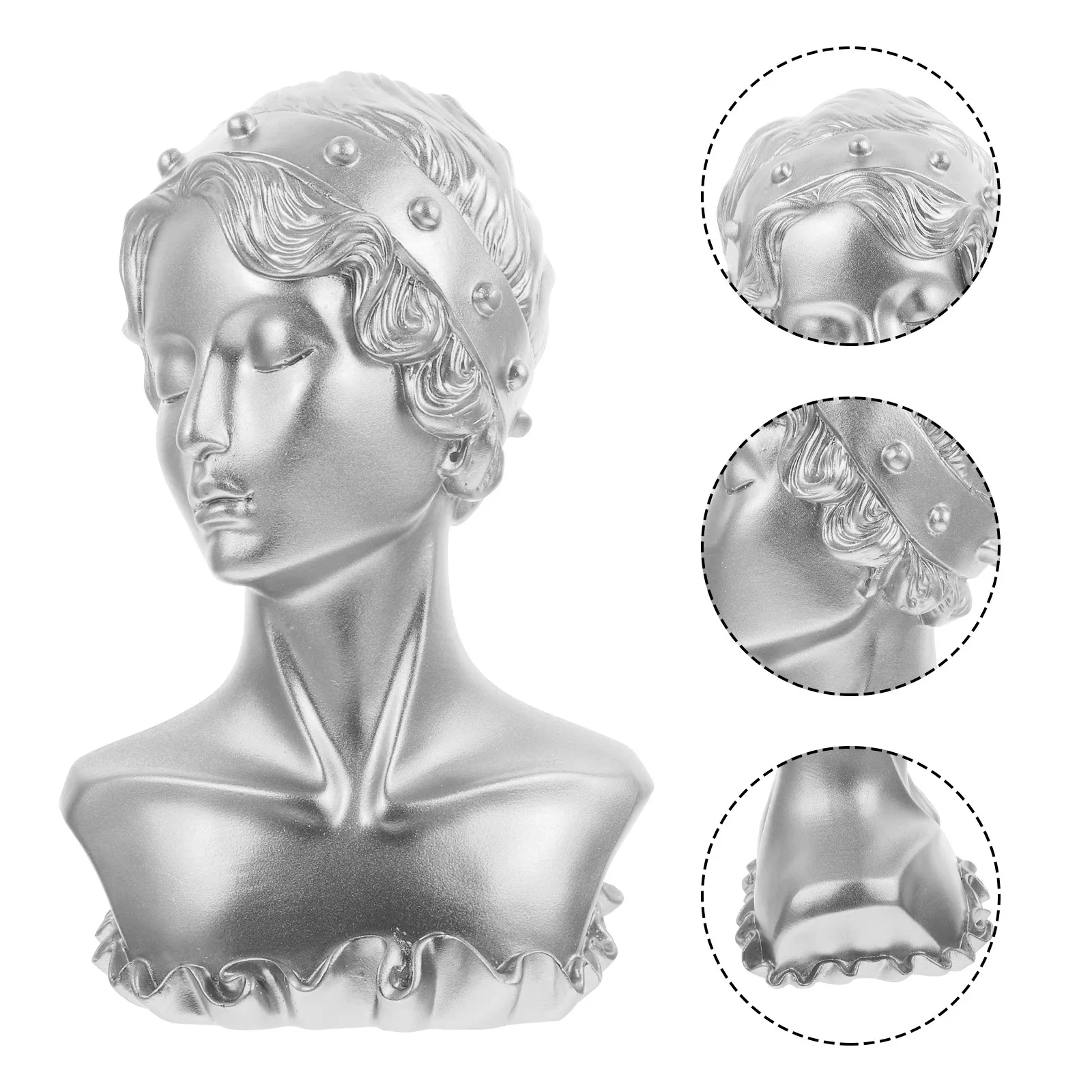 

Premium Resin Jewelry Display Stand for Earrings Necklaces Desktop Decor Home Jewelry Shop Compact Organizer Stylish Bust Holder