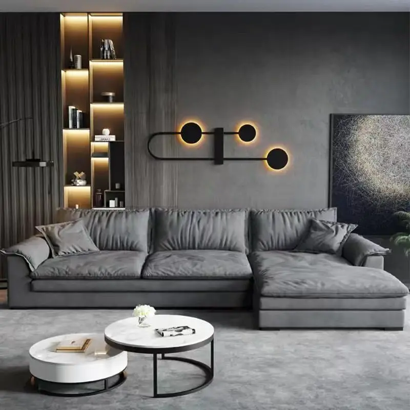 

Sectional Fabric Sofas Living Room Lounge Nordic Corner Sofa Modern Elegant Sofa Sala De Estar De Luxo Luxury Furniture