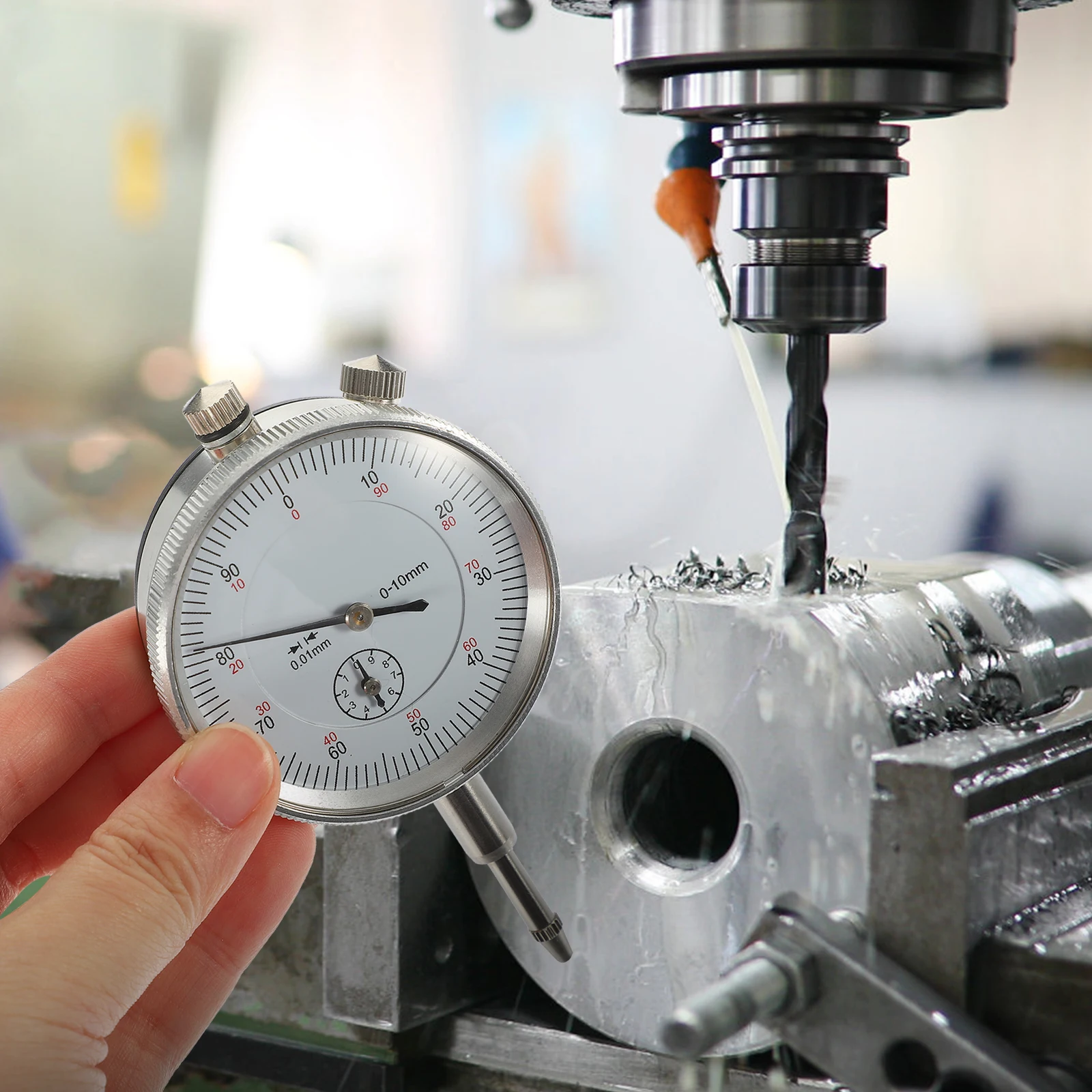 

Dial Indicator Precision Gauge 0-10mm 0.01mm Resolution Wear Resistant Probe Clear Scale Measuring Tool For Mechanical Processes