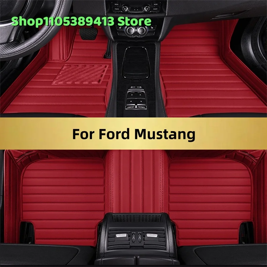 

Коврики для автомобиля из кожи на заказ для Ford Mustang 2007-2015 гг. Аксессуары для автоковриков