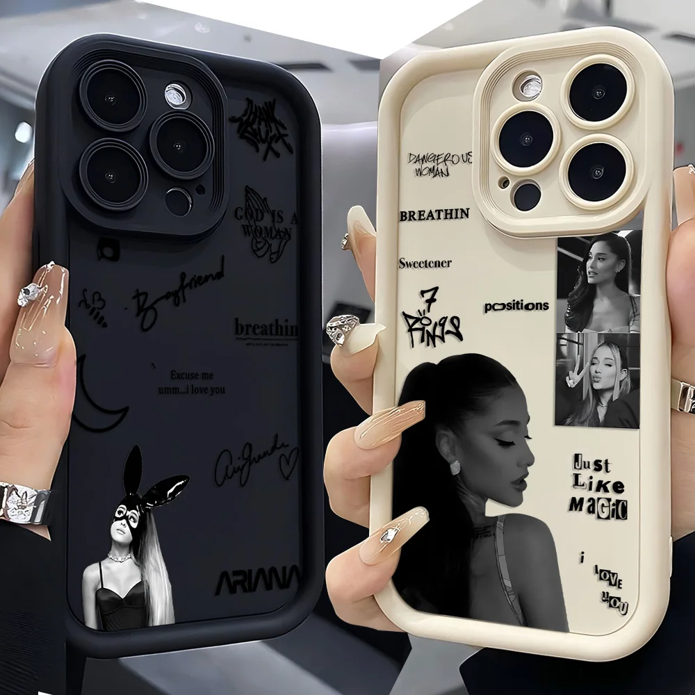 Sänger A-Arianas G-Grande Handyhülle für iPhone 17 16e 16 15 14 13 12 11 Air Pro Max Mini XR XS X 7 8 Plus Weiche TPU-Rückseite
