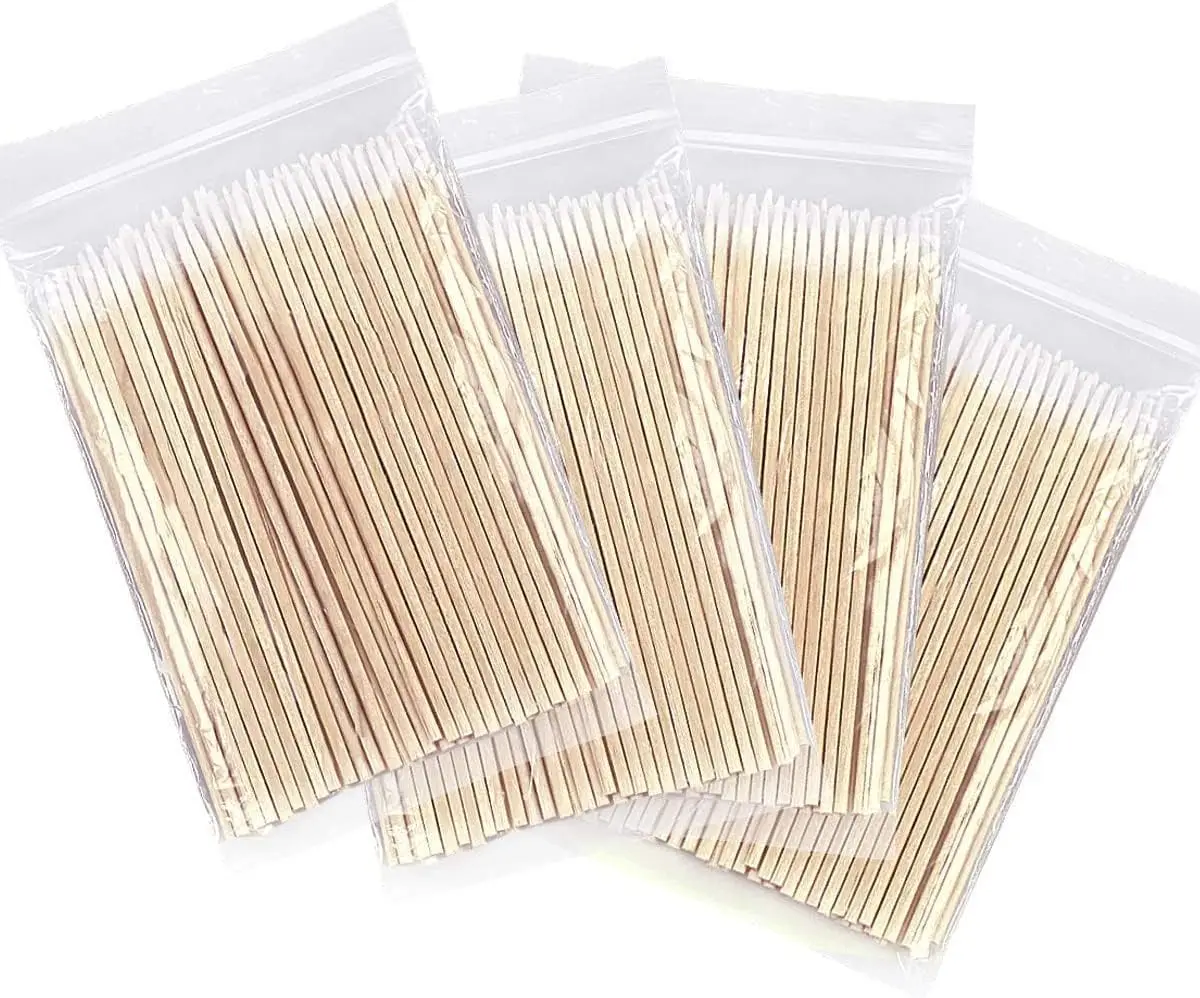 500pcs/Lot Disposable Micro Applicators Wood Brush 7CM Single Head Swab Eyelash Extension Individual Applicators Mascara Brush