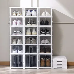 1pc foldable shoe cabinet, with 1/2/3/6/9 floors, sports shoe storage box with door, suitable for bedrooms, entrances