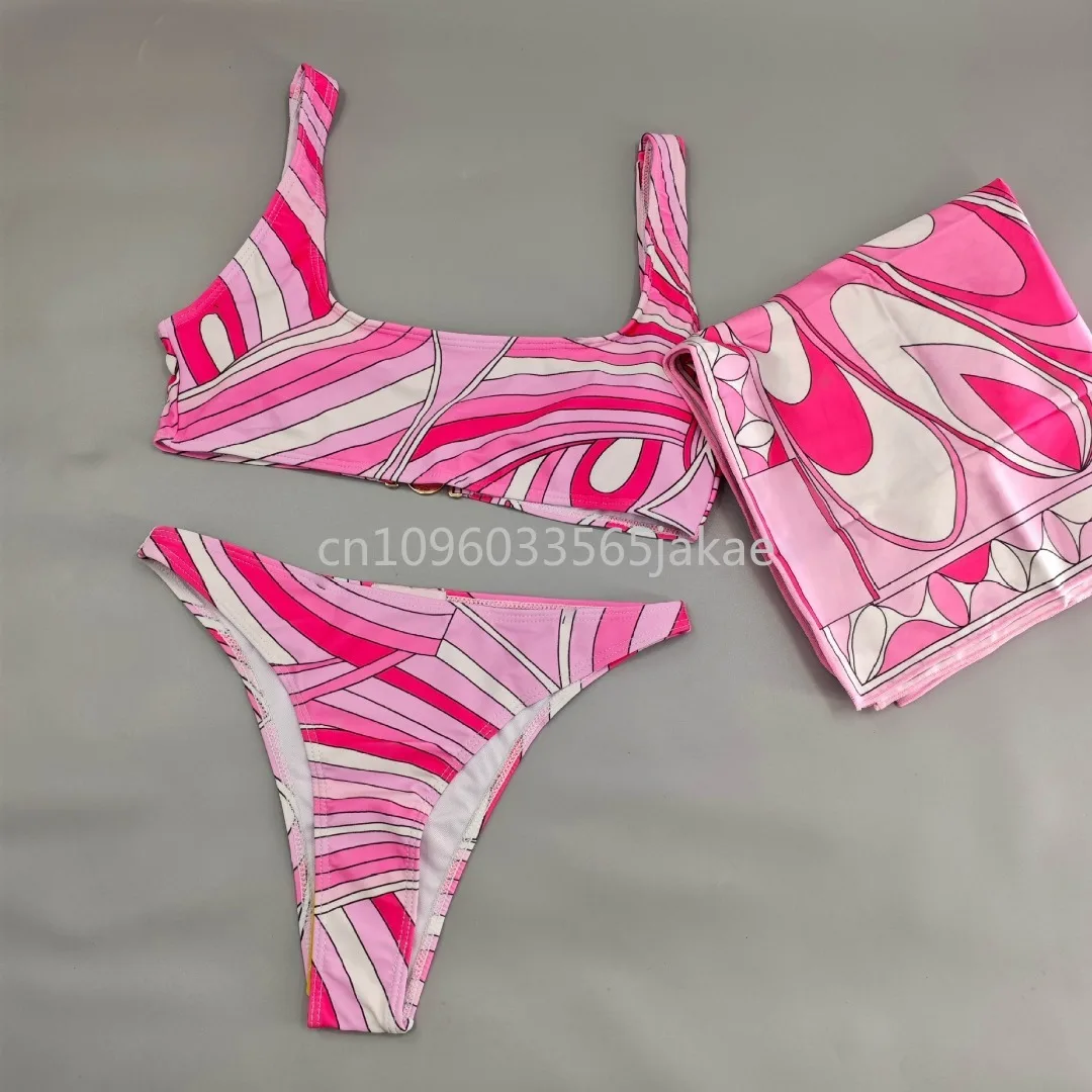 Design de luxe femmes bandeau écharpe Bikini ensembles marque de créateur dame Sexy maillots de bain