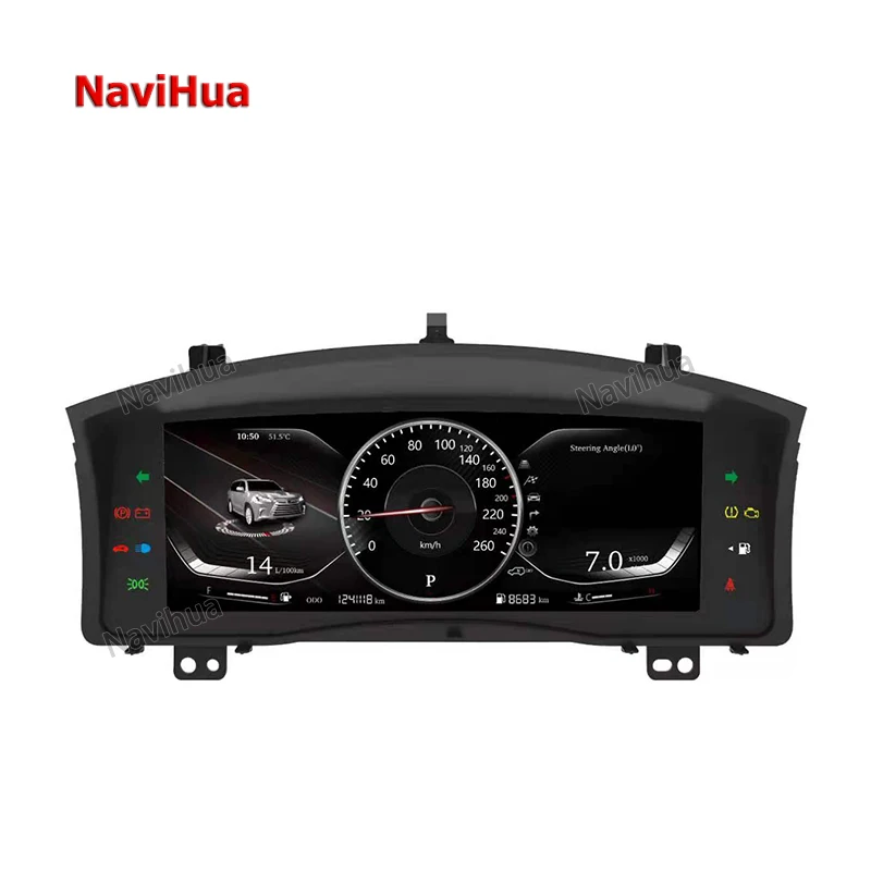 NAVIHUA 12.3 Inch Android Car LCD Dashboard Digital Instrument Cluster Full Touch Screen Multimedia Speed Meter For Lexus LX570