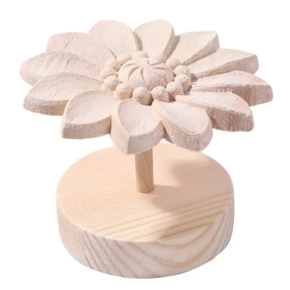 Difusor de aceite esencial de Margarita de madera DIY, difusor creativo de aromaterapia con forma de flor volátil, Simple y ecológico