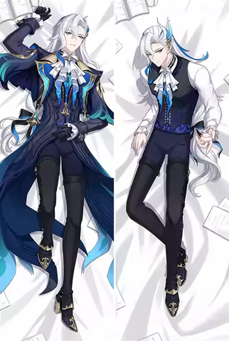 Anime Japanese Otaku Body Pillow Cushion Cover Game Genshin Impact Neuvillette Dakimakura Male Hugging Body Pillow Case
