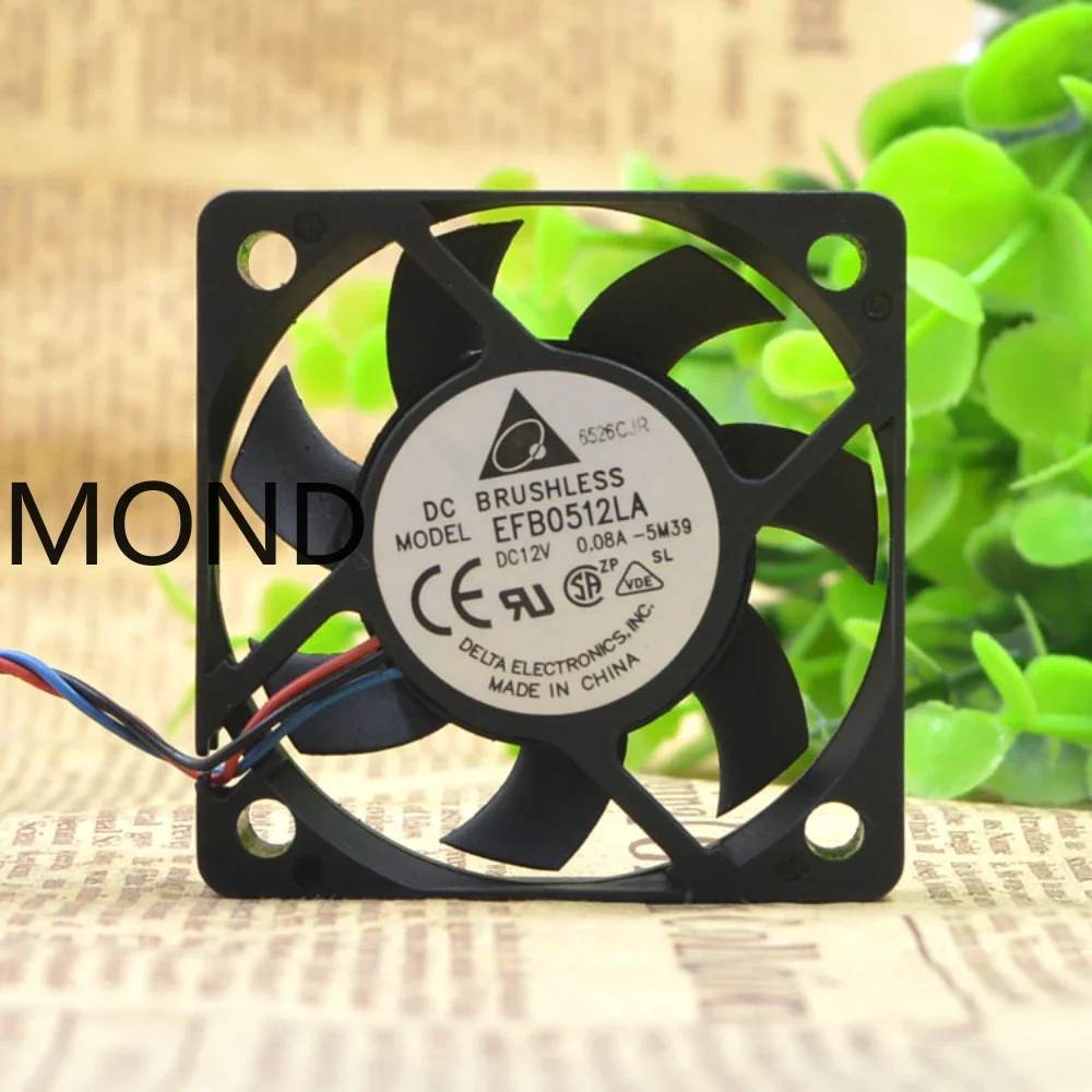 EFB0512LA  Delta  5cm 5010 12V 0.08A  Ball cooling fan, silent industrial cooling fan