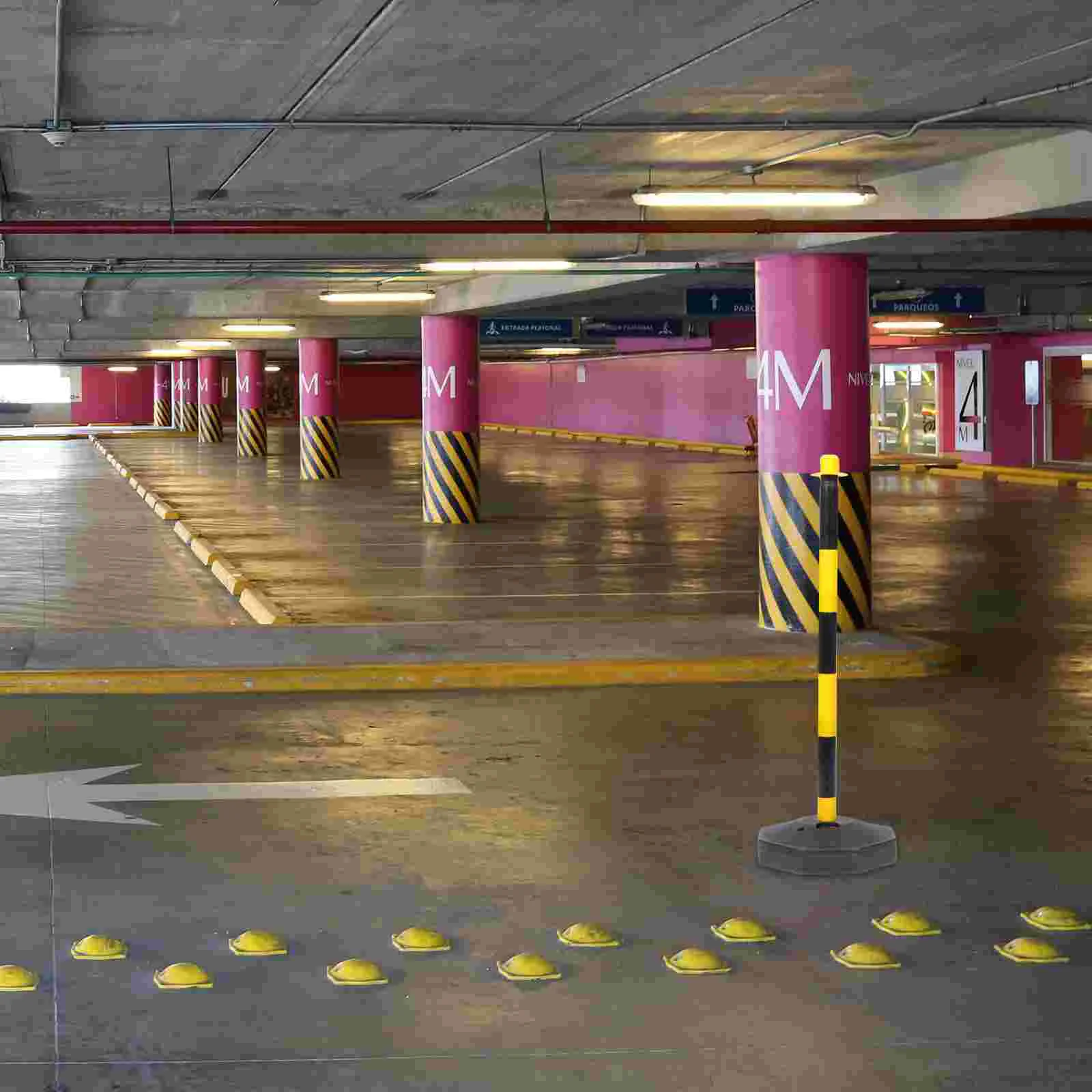 Poste de estacionamento isolamento poste de amarração tráfego pós entrada segurança 85x285cm cones de construção de plástico barricada de segurança