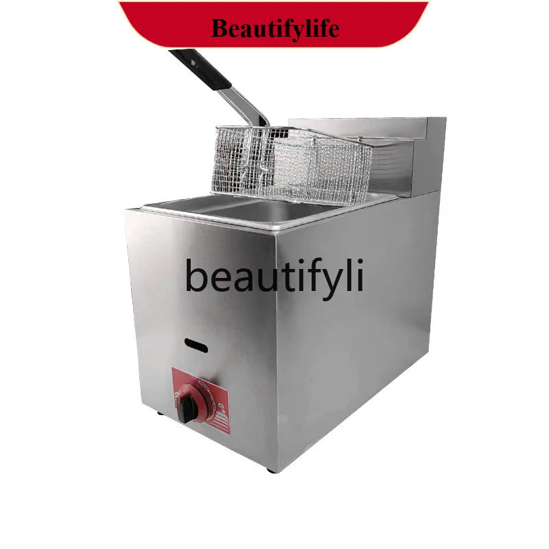 

AB02 Настольная газовая фритюрница с одним стержнем для куриных ножек и картофеля фри, двухцилиндровая газовая фритюрница для картофеля фри