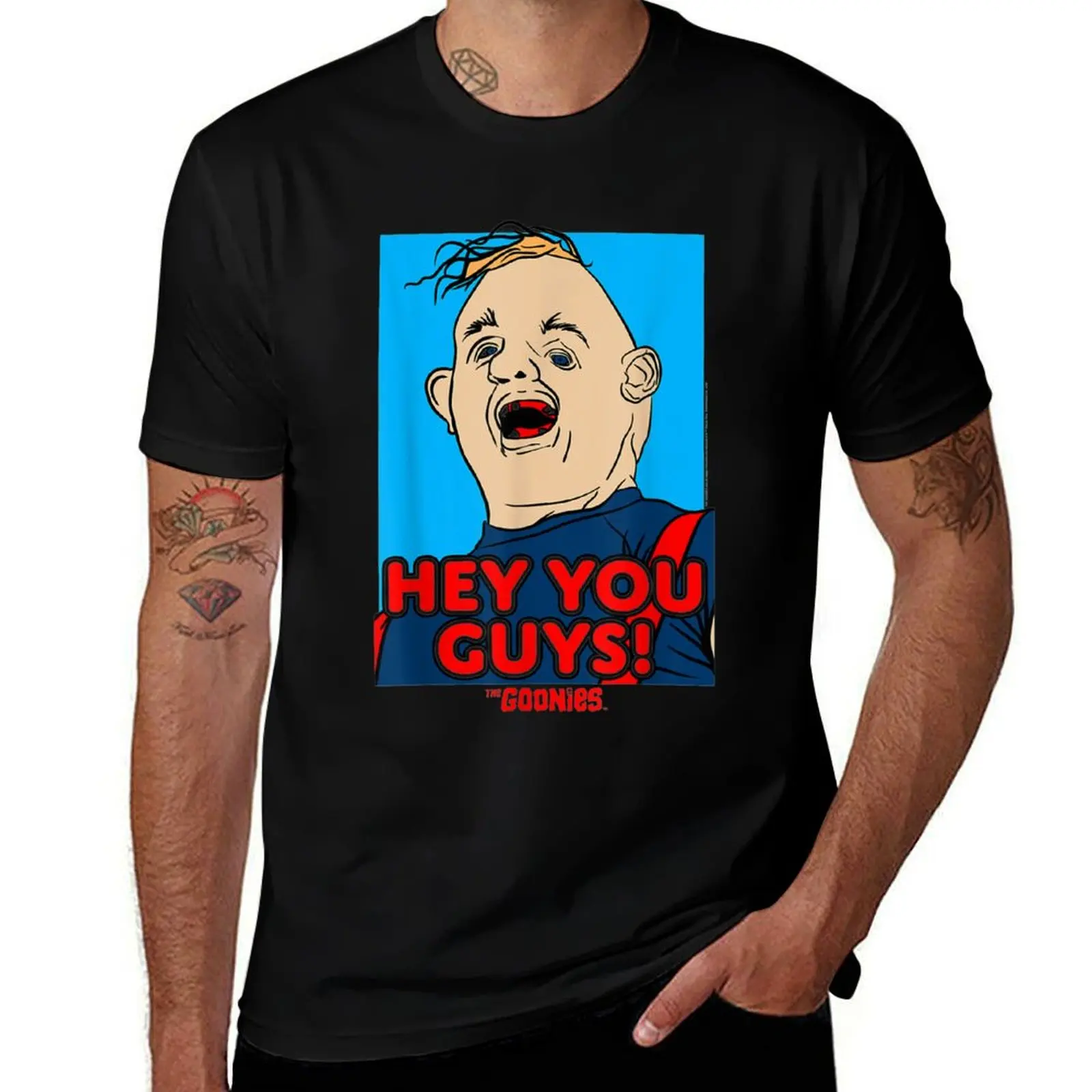 

man man cotton shirts t T-Shirt graphic t The shirts funny tshirt Goonies Sloth Guys Hey You T-Shirt