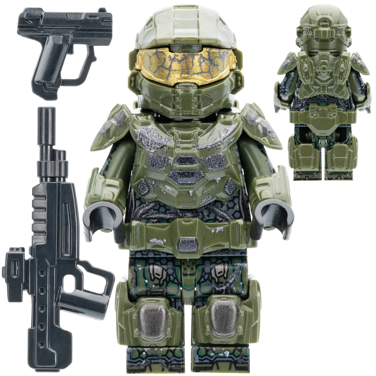 Haloed Baustein Mini-Actionfiguren Spielzeug T009 T010 T011