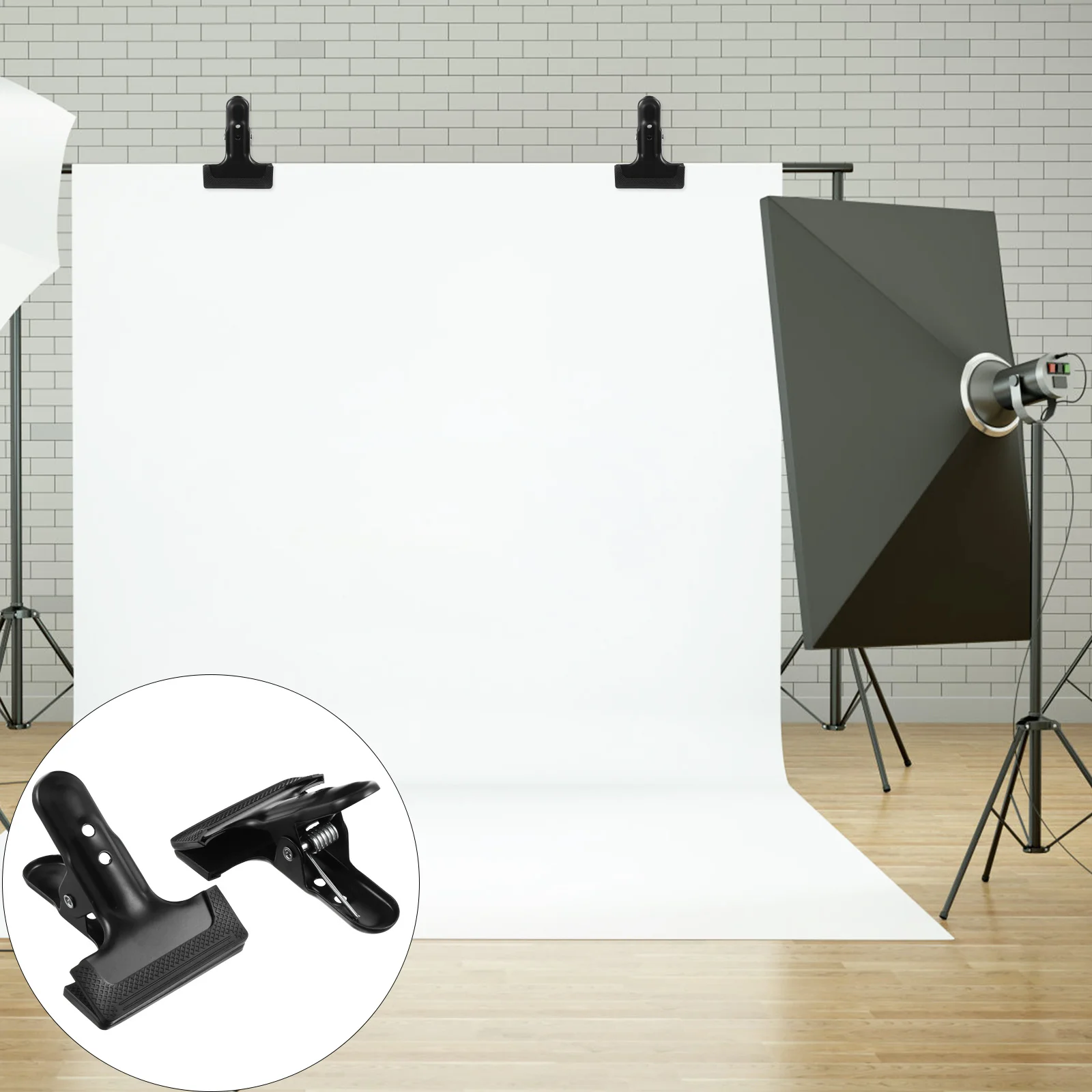 

3Pcs Background Cloth Clips Heavy Duty Metal Spring Clamps for Photography Studio Backdrop Clamp Wrinkle Remover Photo