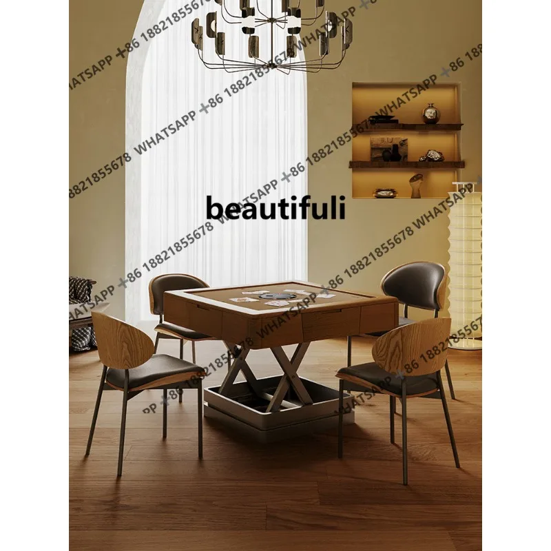 Automatic special table lifting coffee table table dual-purpose high-end solid wood home use