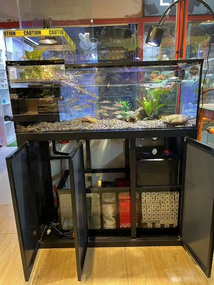 Turtle tank luxury turtle feeding tank special ecological  fish  household villa bottom filter deep water turtle tank