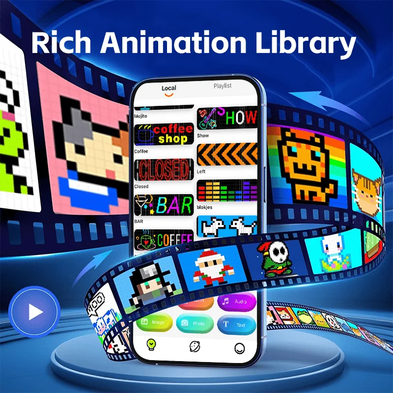 Tampilan Kaca Depan LED Fleksibel Mobil (1 Buah) - Mata Setan Berkedip Animasi, Dapat Diprogram Aplikasi