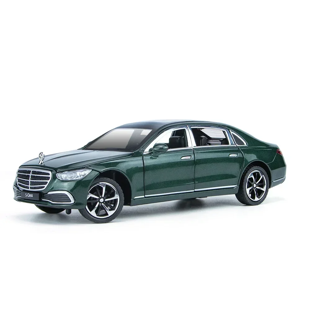 1:24 Mercedes-Benz S400L High Simulation Diecast Metal Alloy Model car Sound Light Pull Back Collection Kids Toy Gifts