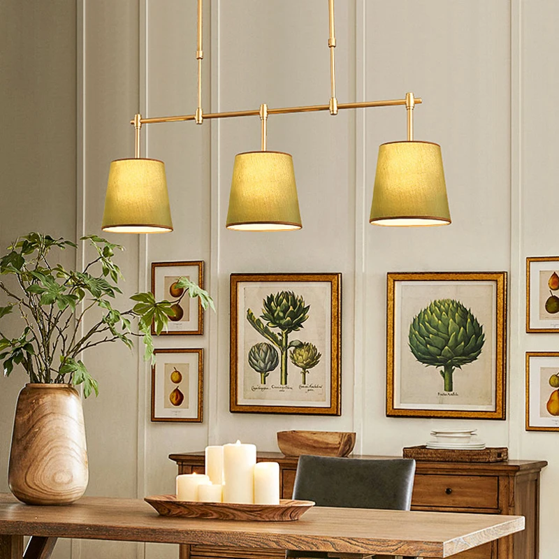 American Style Restaurant Pendant Light Bar Counter Three Headed Simple Countryside Nordic Creative Iron Art Pendant Lamps