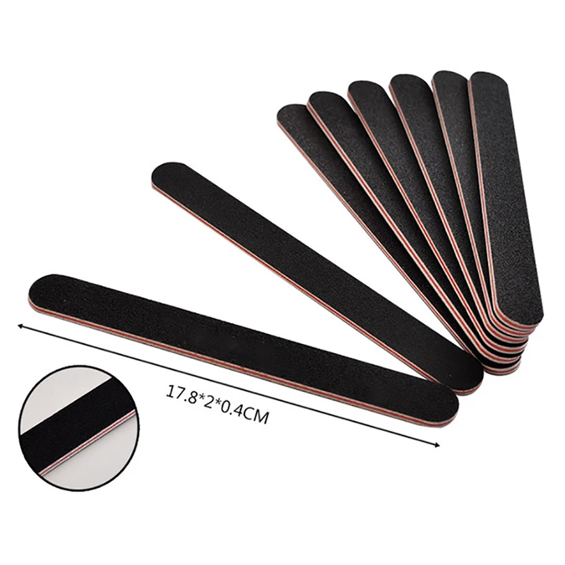 Lime à ongles professionnelle, limes et tampons, planche de polissage Double face (grain 100/180)-limes à tampon pour la maison