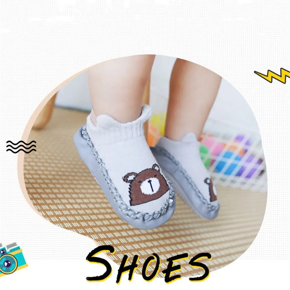 

Indoor Socks Newborn Floor Socks Anti-slip Combed Cotton Cartoon Socks Shoes