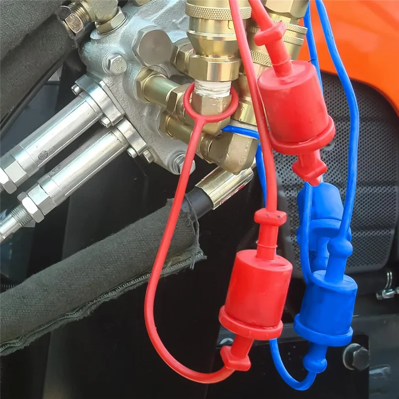 ISO7241-A (ISO-A) غطاء غبار ذكر المقرنة الهيدروليكية وغطاء قابس أنثى، مجموعة تركيب غطاء المكونات الهيدروليكية-POS