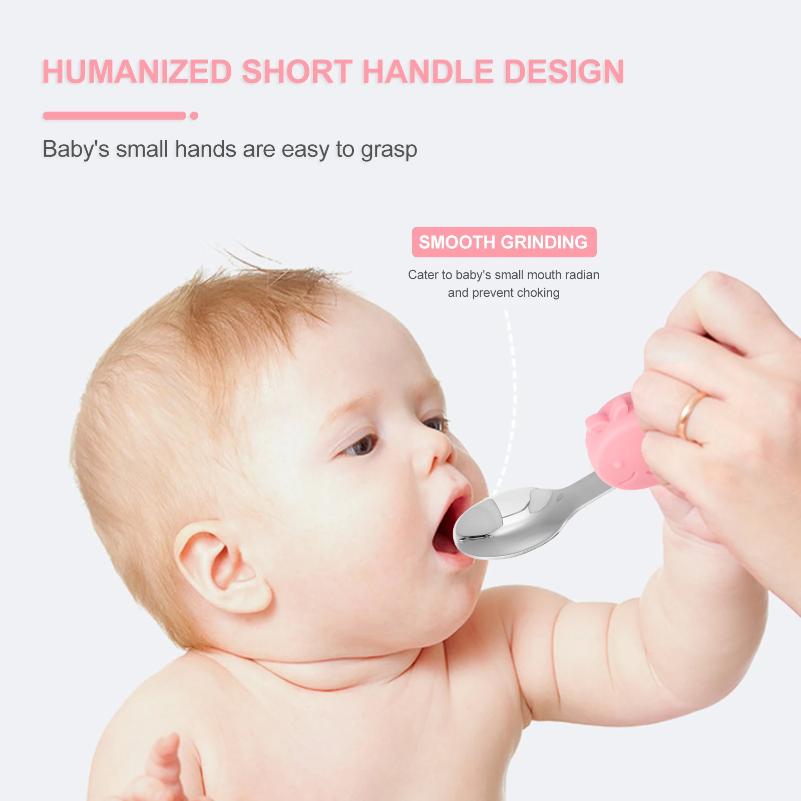 

1 комплект детской посуды, прочная компактная детская вилка, набор ложек, портативные столовые приборы для кормления детей, детская ложка