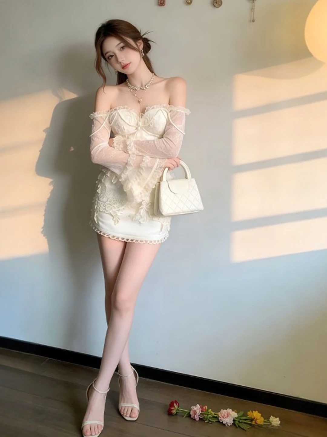 

Unique Pure Desire Sle One oulder Top And f Skirt Two Piece Set Spring 2026 Comfortable Casual Faion Women's Ensemble