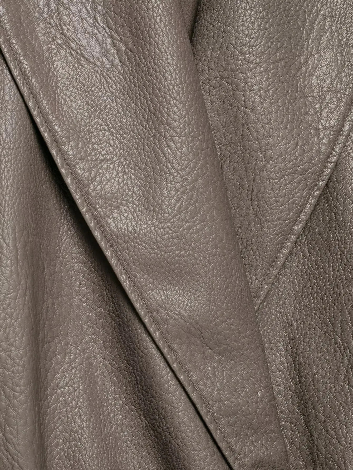 BSAY 2026 Herbst Minimalistische Vielseitige Kunstleder Damenjacke mit Schalkragen, Wickelfront, Geripptem Saum, Seitentaschen, Kurze Oberbekleidung – Detail 8