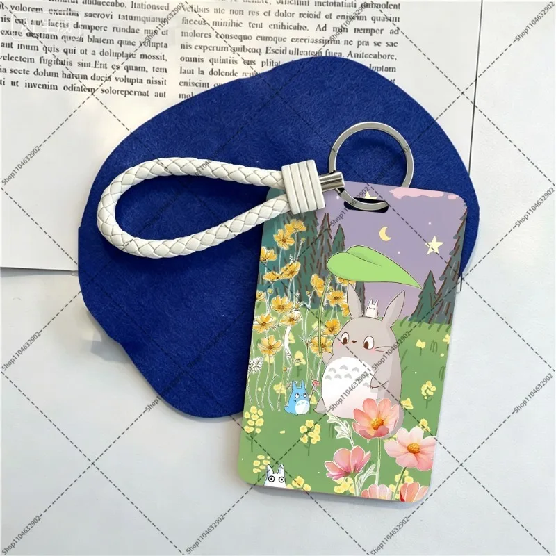 Totoro Card Luggage Label Cartoon Anime Kawaii Hang Tags Handbags Keychain Decorations Suitcase Baggage Tag Birthday Party Gift view 4
