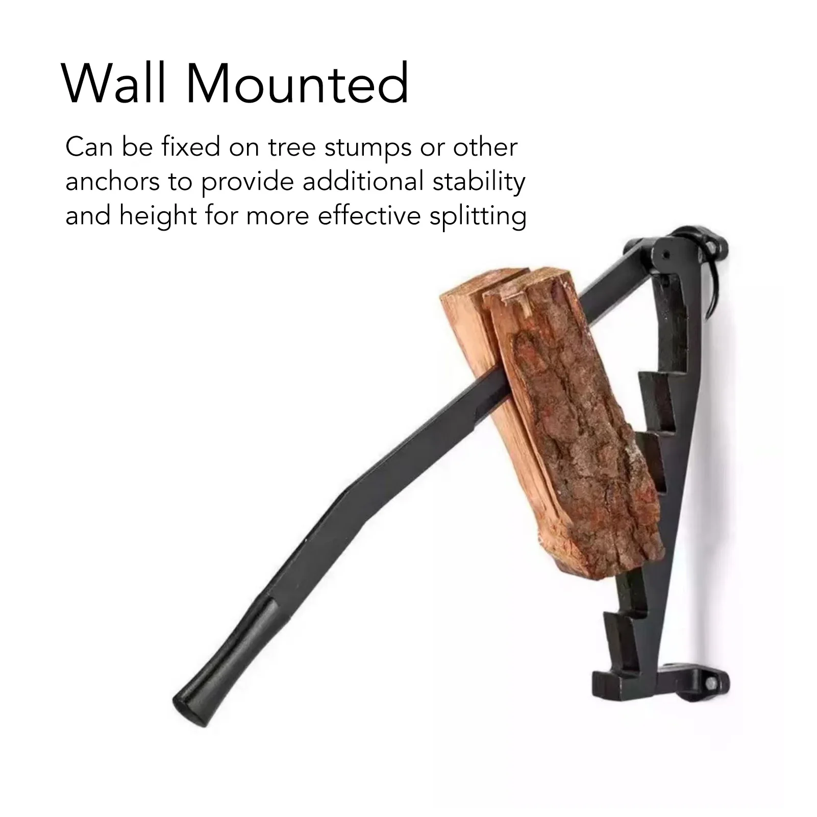 Wall Mounted Firewood Splitter High Carbon Steel Kindling Wood Log Cutter Wall Mounted Log Splitter Firewood Kindling Splitter