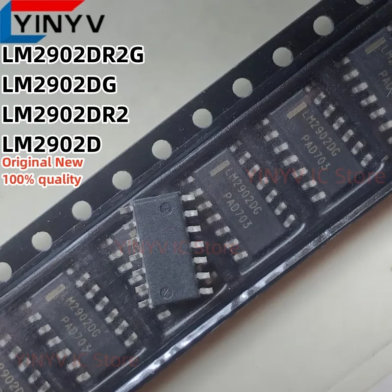 10PCS Single Supply Quad Operational Amplifiers LM2902DR2G LM2902DG LM2902DR2 LM2902D SOP-14 LM2902 Original New 100% Quality