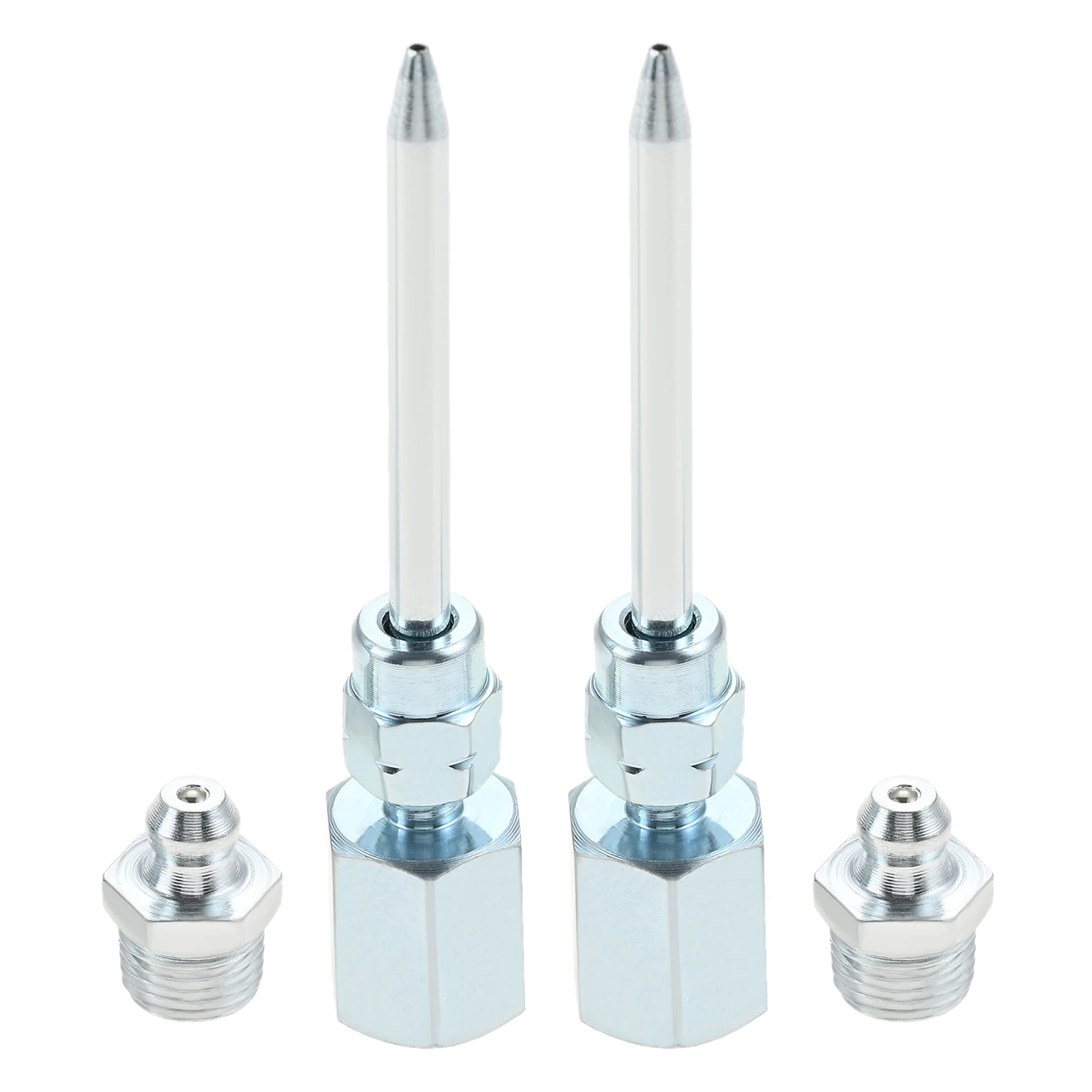 2 حزمة فوهة إبرة الشحوم محول شحم إبرة ضيقة مع 1/8 "NPT المواضيع إبرة الشحوم المناسب لأجزاء معدنية للسيارات