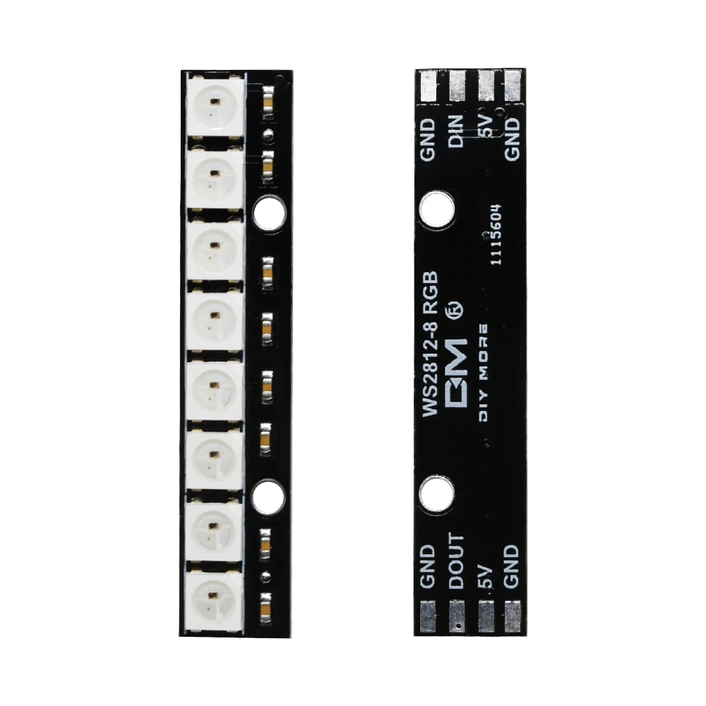 

8*1Bit 8 Bits WS2812 WS 2811 5050 RGB LED Lamp Panel Module 5V 8-Bit Rainbow LED Precise Light For Arduino 8 channel Lights