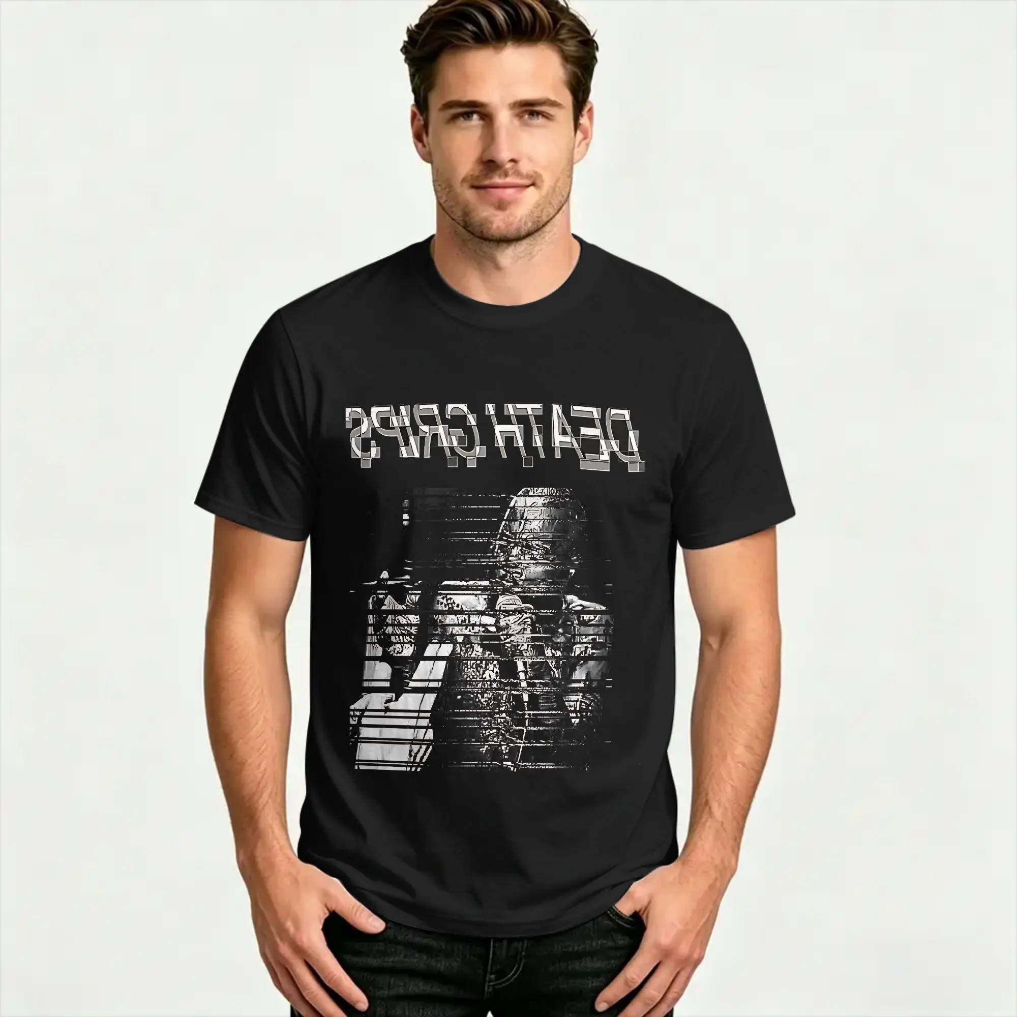 DEA.TH GL.ITCH2 T Shirt  Fashion T-Shirts Short Sleeve Aesthetic Tops Summer Cotton Oversize Top Tees
