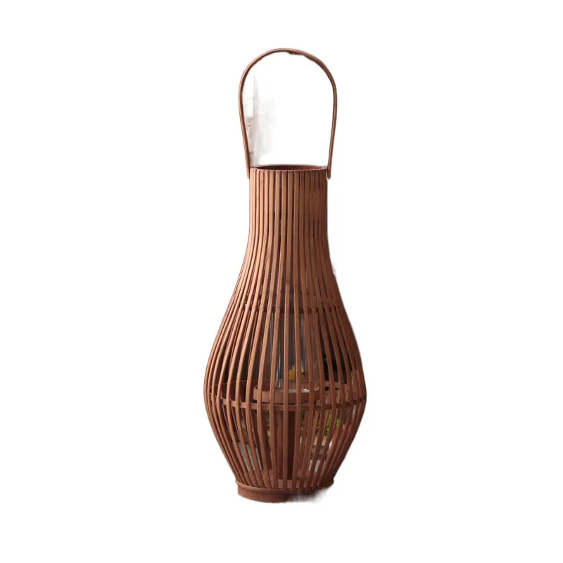 

Retro floor-to-ceiling wind lamp candlestick handmade bamboo lantern model room B & B hotel garden decoration ornament