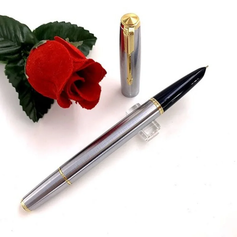 A+ Wing Sung 601 Steel Fountain Pen Vacumatic Golden Clip 0.38mm Nib Office Gift #B