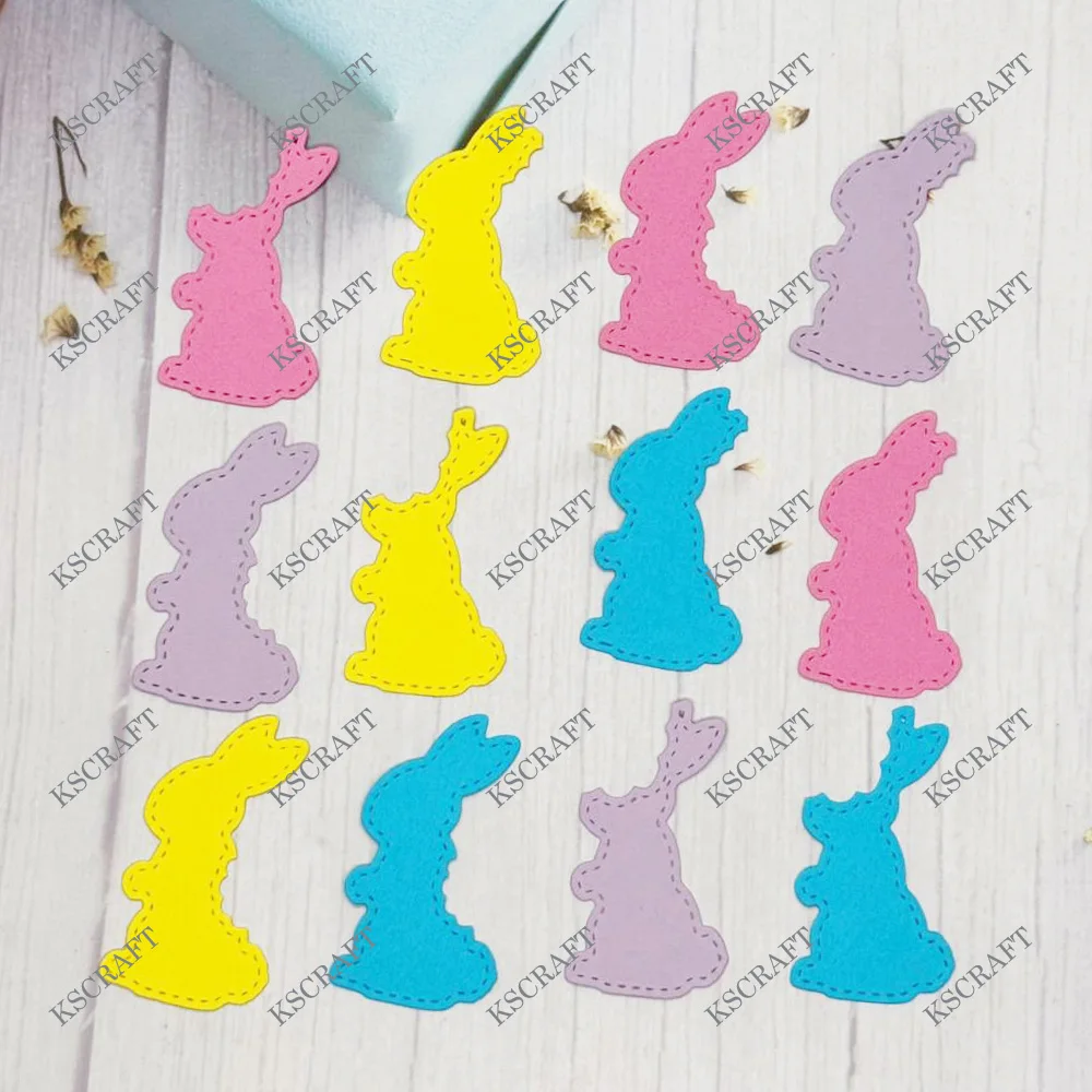 KSCRAFT Bunny Cookies Cutting Dies Stencils for DIY Scrapbooking Decorative Embossing DIY Paper Cards