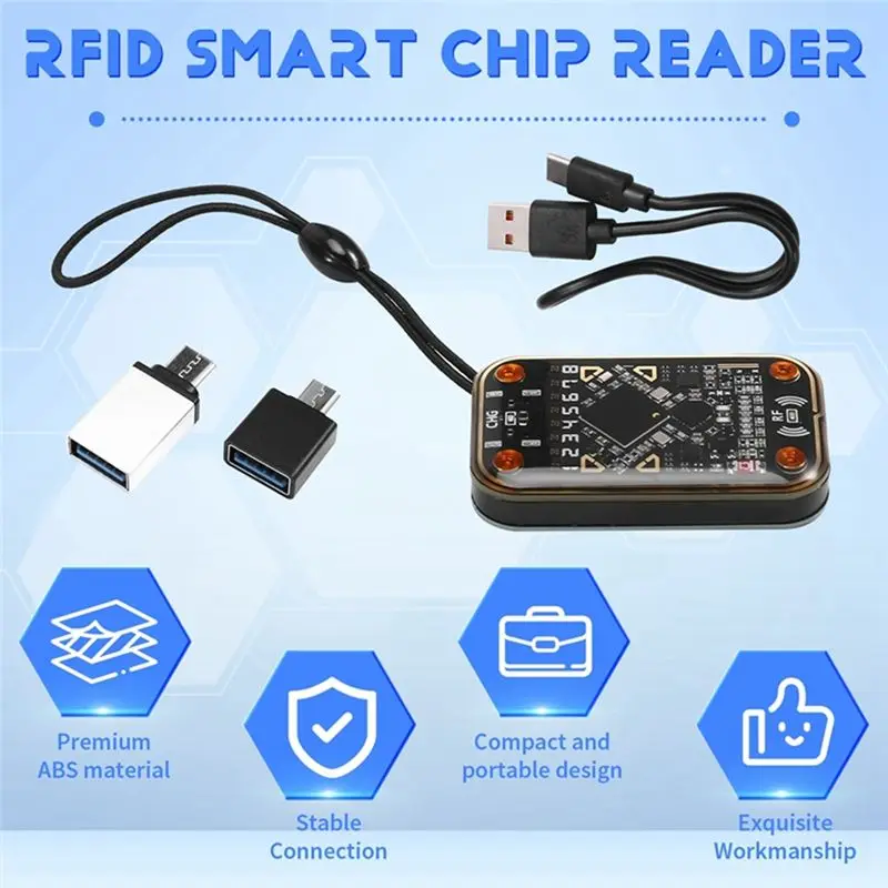 A29F-RFID Smart Chip Reader+CUID Card Smartcard Emulator RFID Emulator Read Writer Em125khz IC 13.56Mhz Support Clone Card