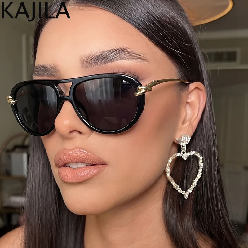 

Oversized Pilot Punk Sunglasses Women 2026 Luxury Brand Vintage Oval Frame Traveling Sun Glasses For Ladies Patry Eyewear Shades