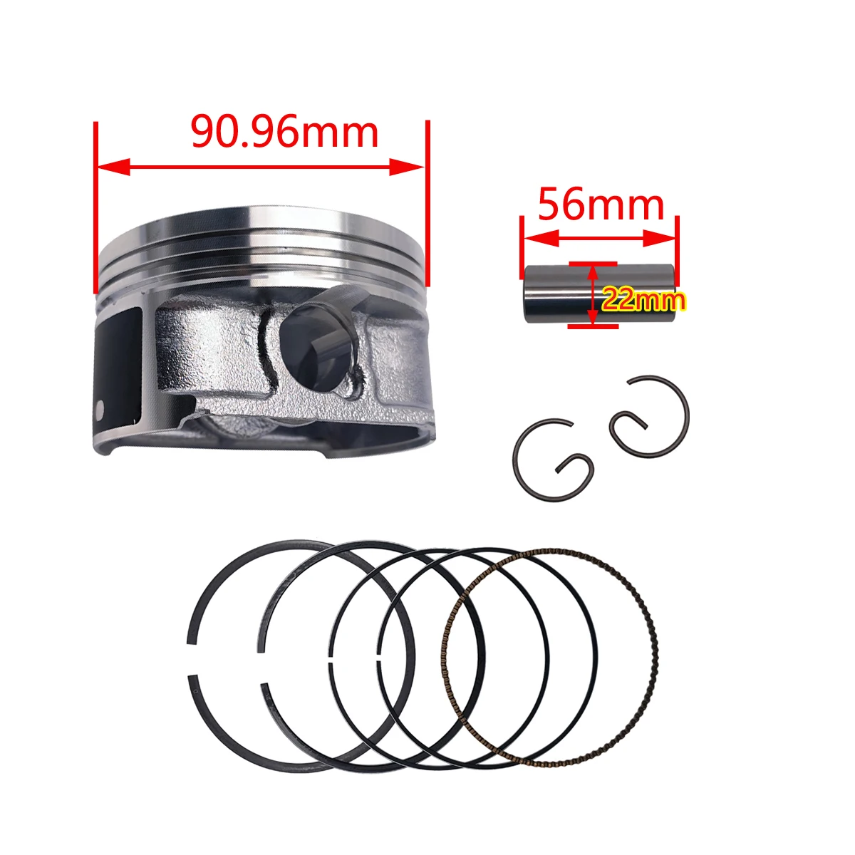 CF800 CF 800CC Piston Assy X8 CF2V91W Parts UTV800 Replacement Engine Repair Go Karts 0800-0400B0-0001   90.96mm