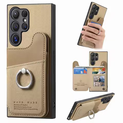 RFID-blocking Magnetic Phone Case for Samsung S25 Ultra S24 S22 Plus S23 FE A16 A26 A36 A56 5G A55 Wallet with Card Holder Cover