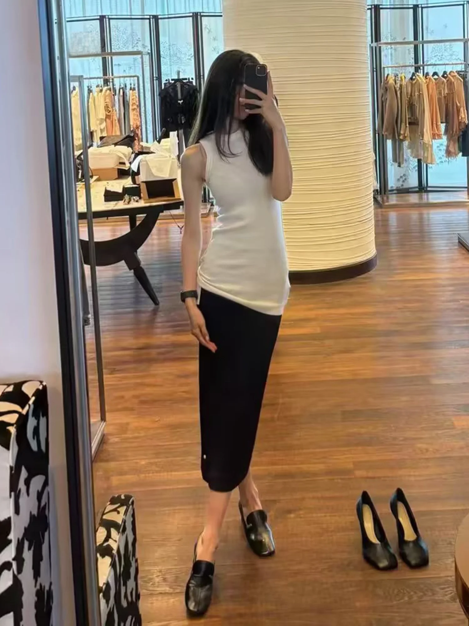 

Romiow Long Svel round Ne Camere Vest Ultrine Beautiful Woolen Commute Sle Women's Faion Summer Outerwear