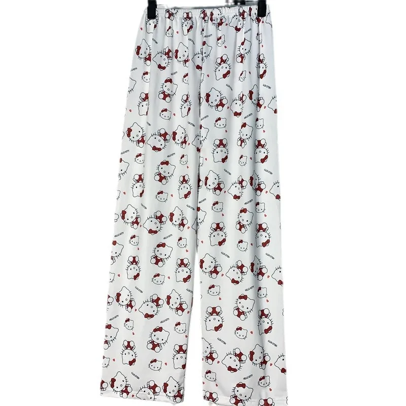 Pajama Pants Hello Kitty New Cartoon Women's Spring Autumn Loose Ins Home Trousers Casual Can Be Worn Outside Walking Pants Cute view 5
