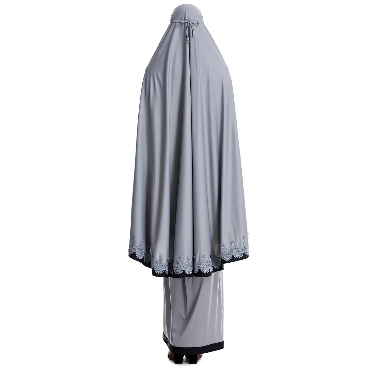 Set di indumenti da preghiera da donna Dubai Namaz Abito lungo Khimar Hijab Formale Abaya musulmano Eid Abbigliamento islamico Jurken Djellaba Abaya