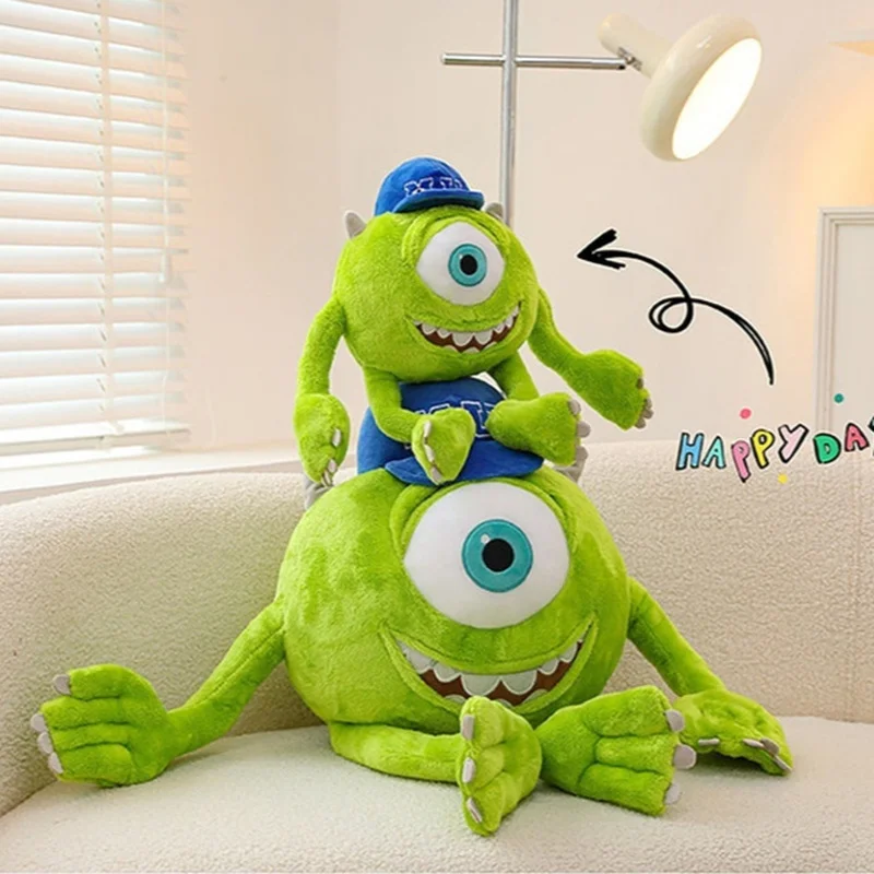 Disney Monsters University Mike Wazowski Plush Doll Toys Stuffed Throw Pillow Sofa Back Cushion Room Decoration Kids Xmas Gifts