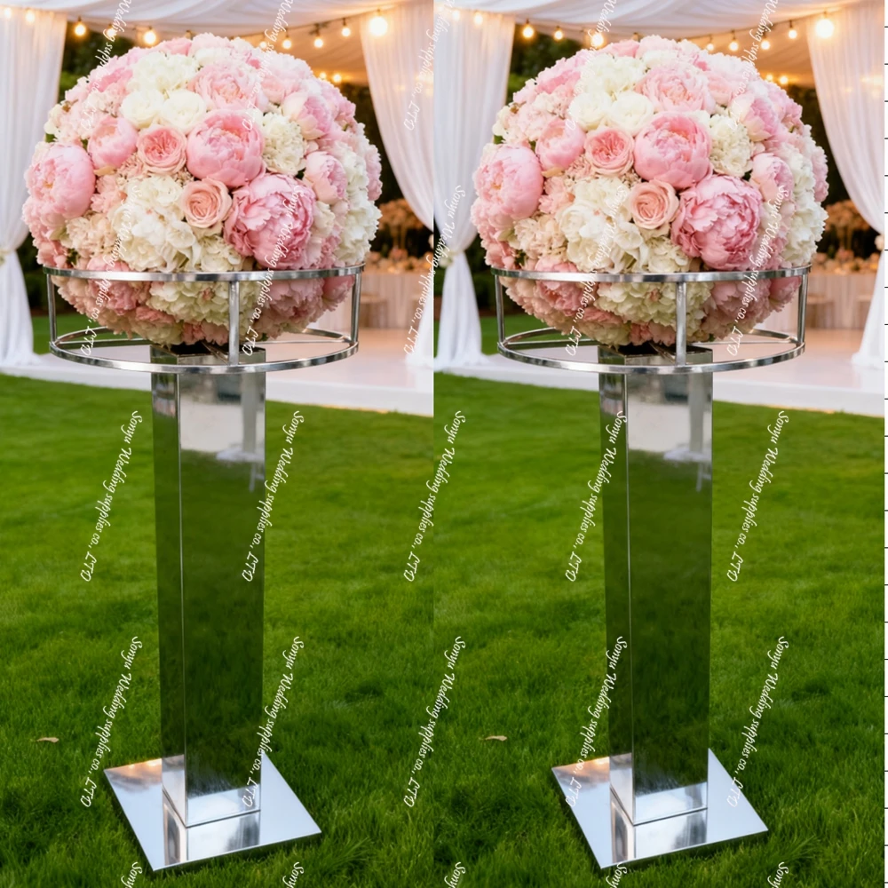 

3 шт. 10 шт. (20 см/120 см металлическая свадьба с цветочным кольцом из нержавеющей стали, реквизит для вечеринки, фон, подставка для цветов, другое украшение для фона