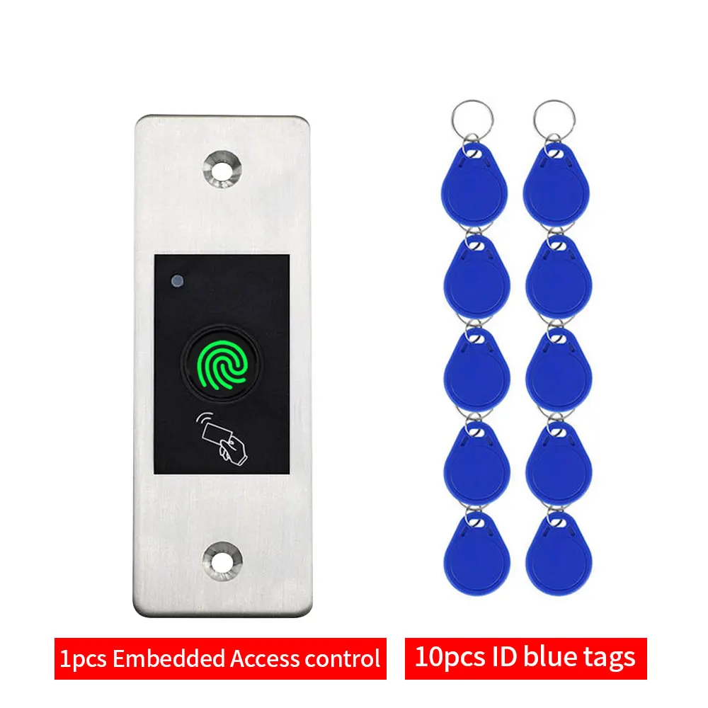 Metall Eingebettet Access Control Kits F99 Sets 125KHz RFID Keyfob Reader Fingerprint Türschloss Elektrische Tor Türöffner Wasserdicht