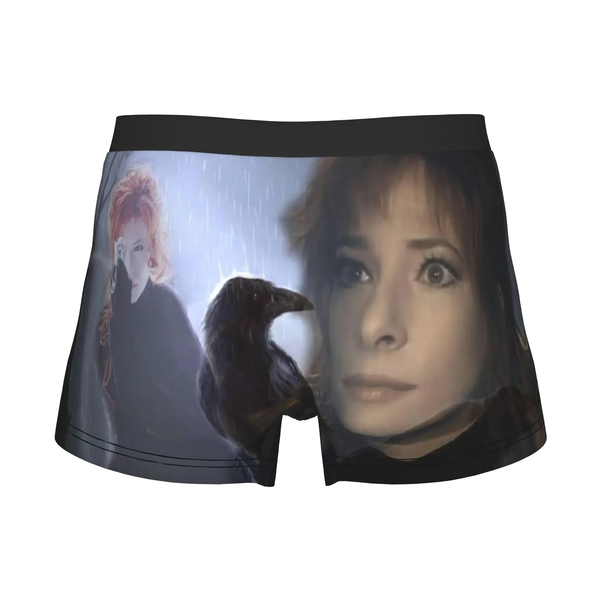 Mylene Farmer Boxers Shorts Mens French Singer Briefs Underwear Fashion Underpants