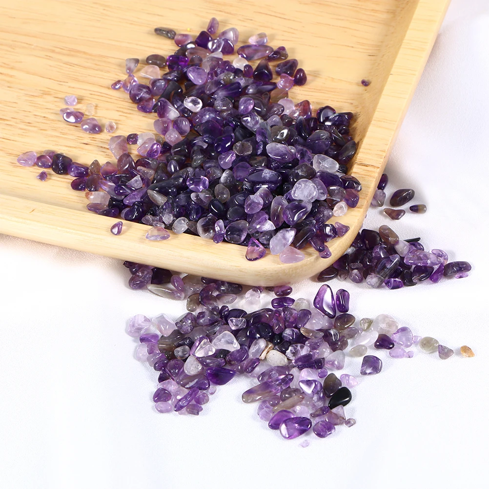 

Amethyst Gravel 200G Natural Stones Decorative Pebbles for Aquarium Fish Tank Purple Betta Decor Irregular Gravel Water Gardens